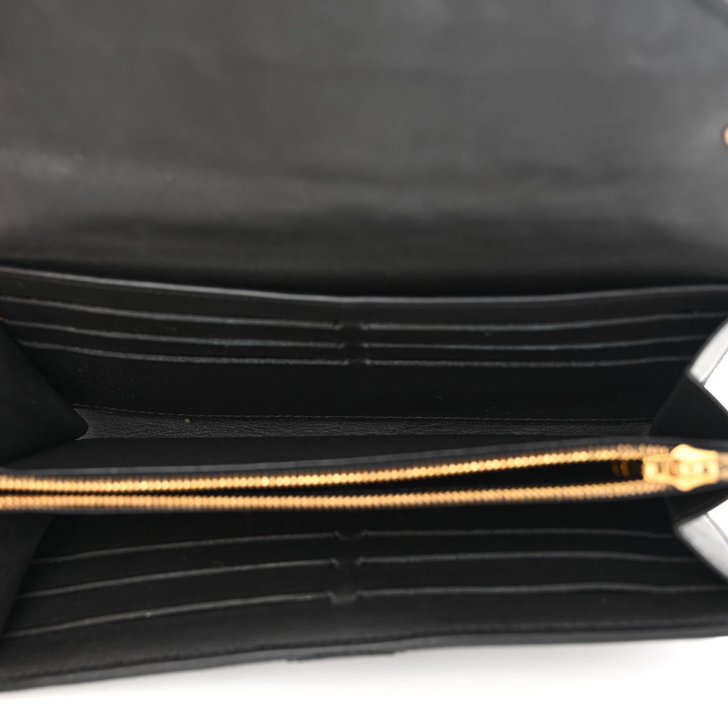 Calfskin New Wave Long Wallet Black