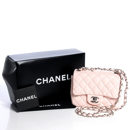 Chanel Patent Quilted Mini Square Flap Light Pink 5 of 10