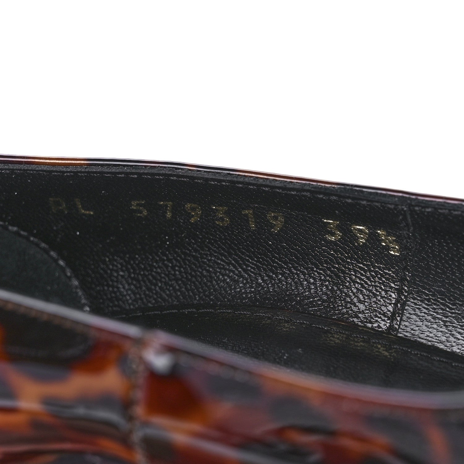 Saint Laurent Patent Tartaruga Kiki 85 Pump 39.5 Manto Naturale 8 of 8