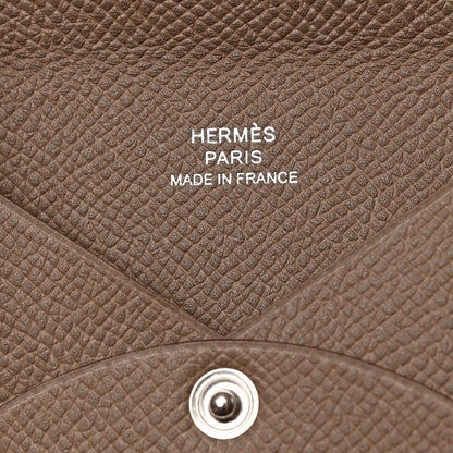 Hermes Epsom Calvi Card Case Etoupe 6 of 7