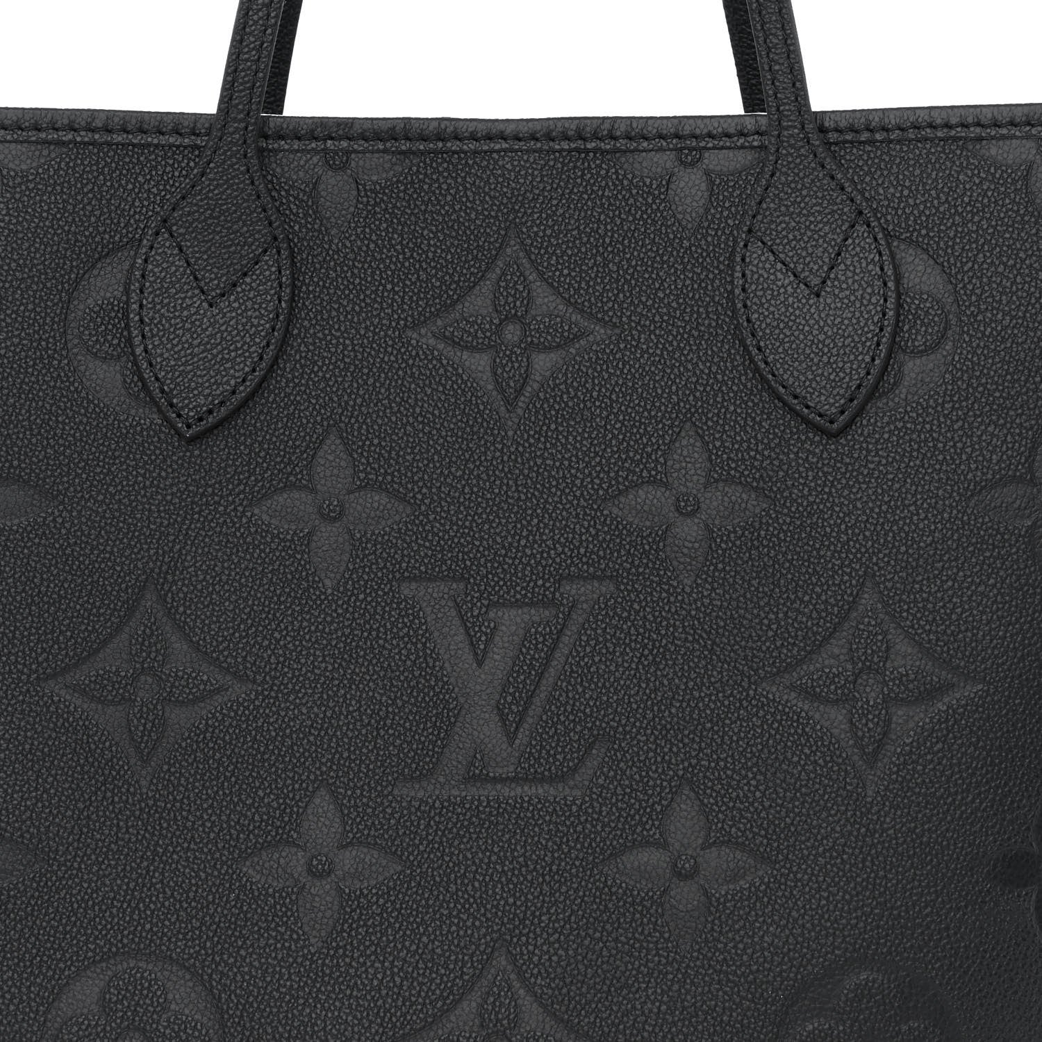 Louis Vuitton Empreinte Monogram Giant Neverfull MM Black 9 of 11