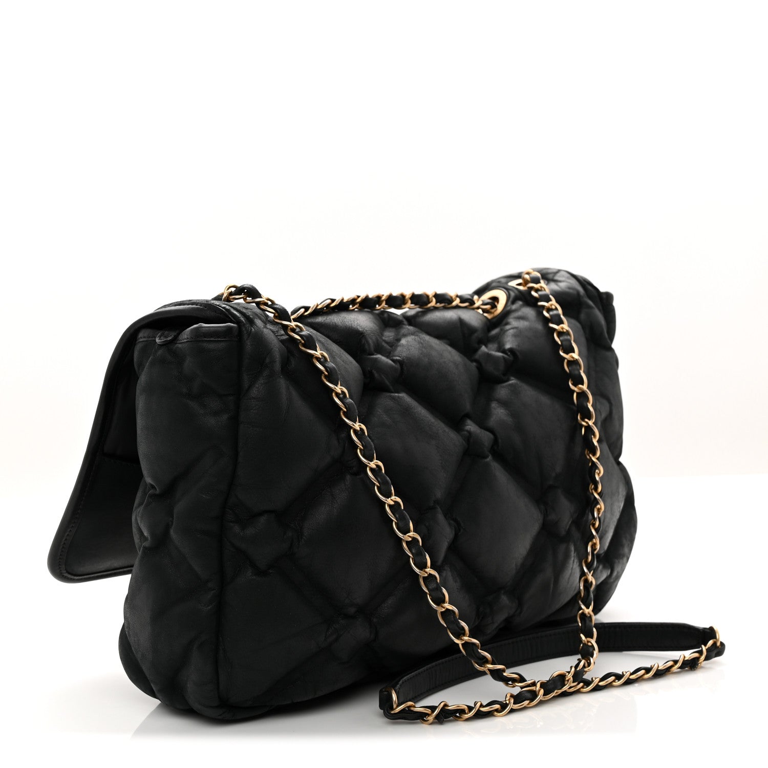 Chanel Calfskin Quilted Large Chesterfield Flap Black 4 of 11