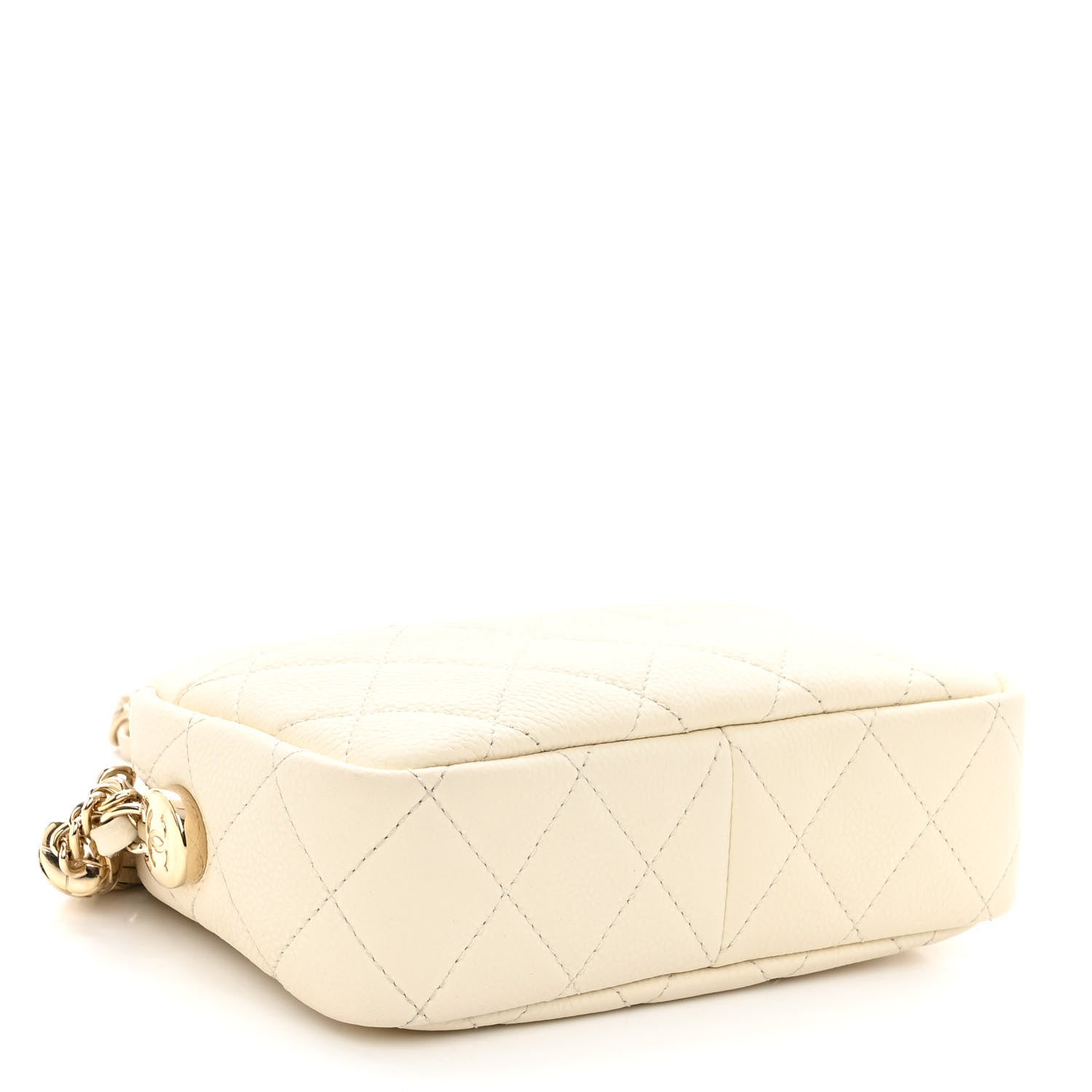 Chanel Caviar Quilted Mini Coco Tassel Camera Case White 4 of 11