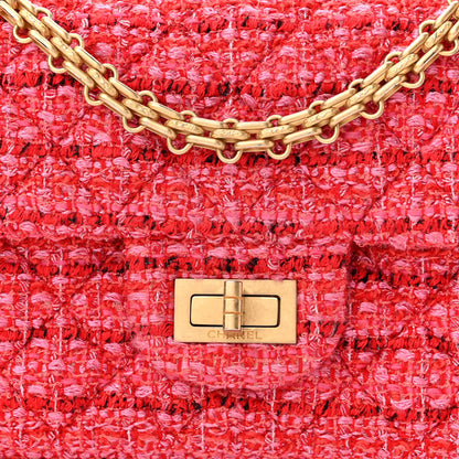 Chanel Tweed Quilted Mini 2.55 Reissue Flap Red Ecru Black 8 of 14