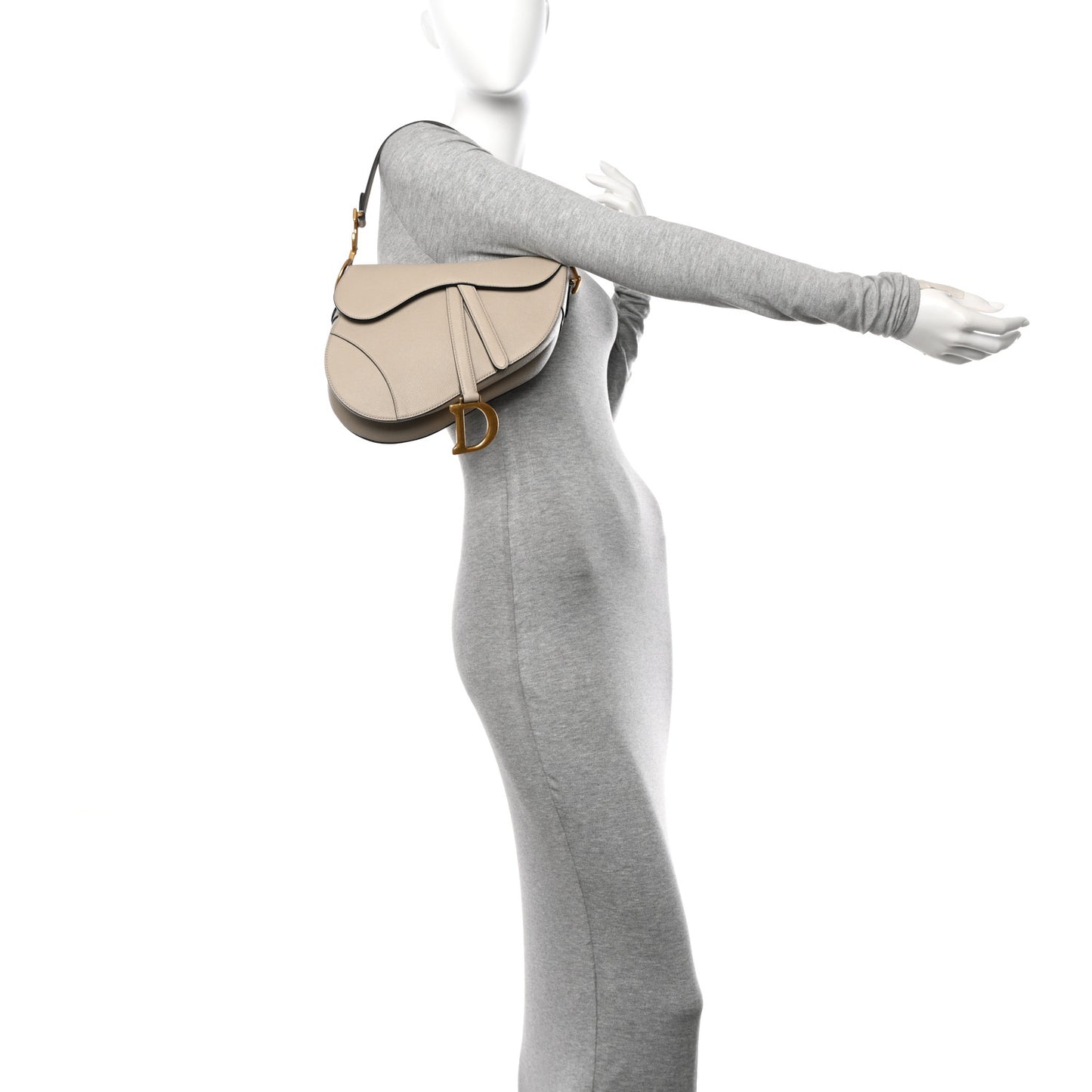 Grained Calfskin Saddle Bag Sable