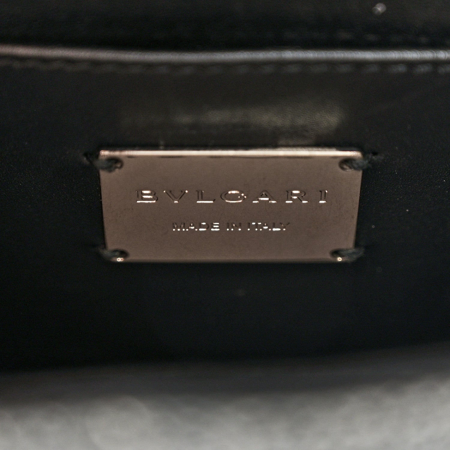 Bulgari Galuchat Striped Serpenti Forever Crossbody Bag Black Grey 6 of 10