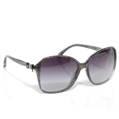 Chanel CC Tweed Bow Sunglasses 5205 3 of 5