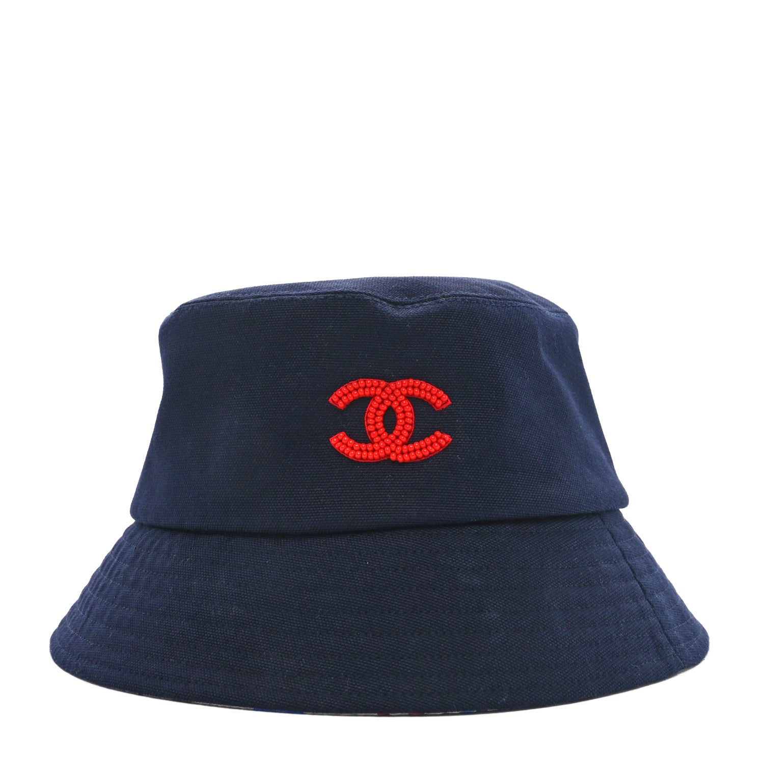 Chanel Canvas CC Bucket Hat M Navy 1681017 – FASHIONPHILE