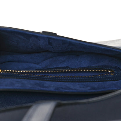 Christian Dior Grained Calfskin Saddle Bag Navy 4 of 8