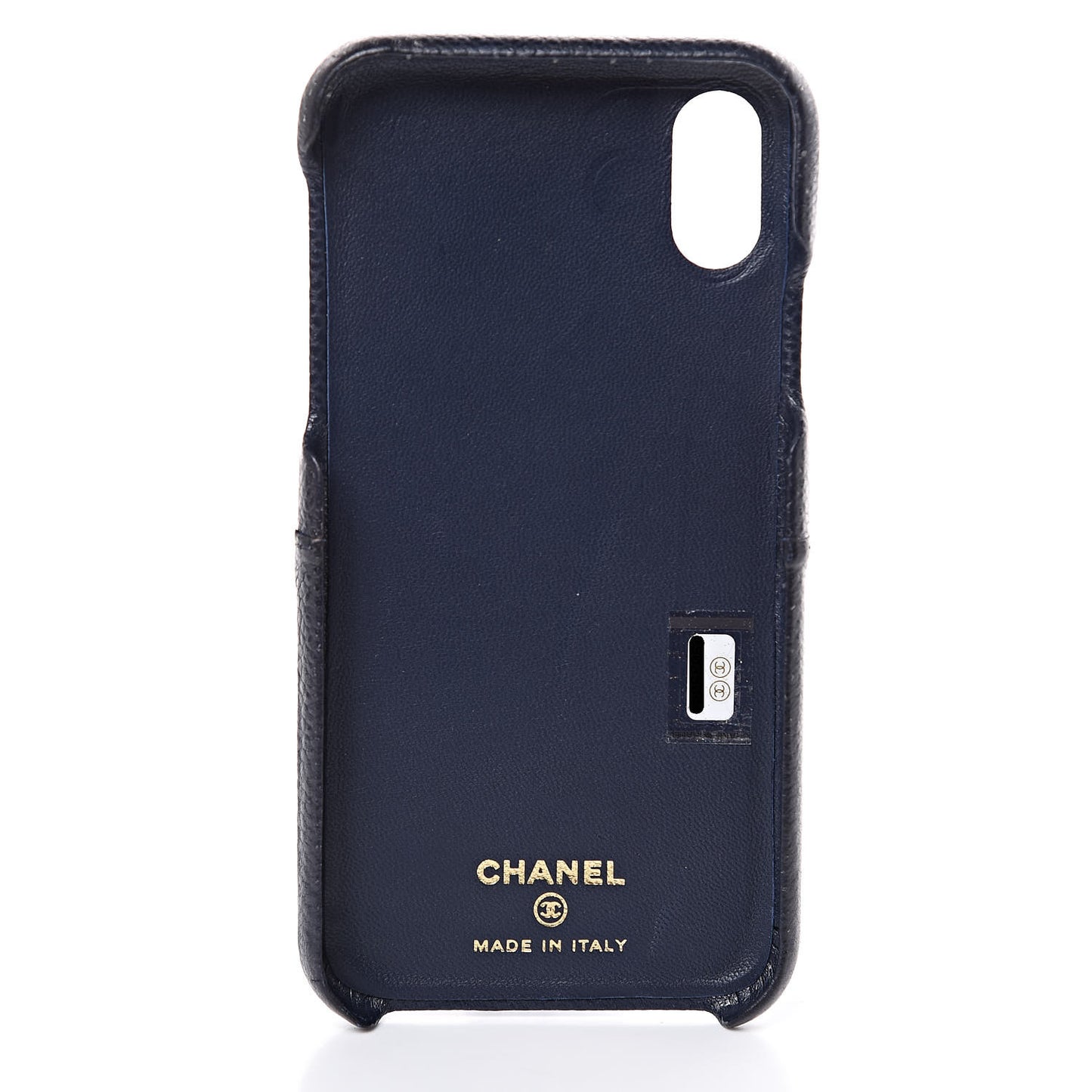 Caviar Quilted iPhone X Coco Tech Case Navy