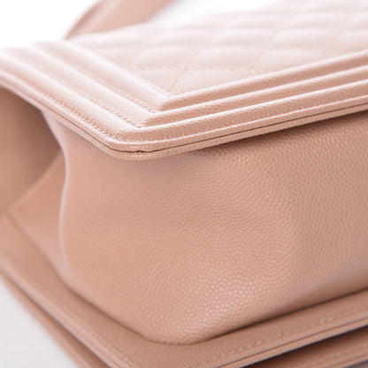 Chanel Caviar Quilted Medium Boy Flap Beige 12 of 16