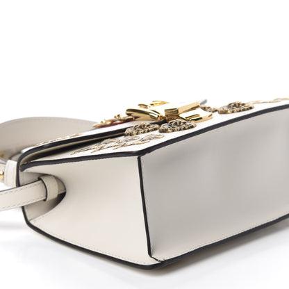 Gucci Calfskin Animal Studs Mini Sylvie Top Handle Bag White 6 of 11
