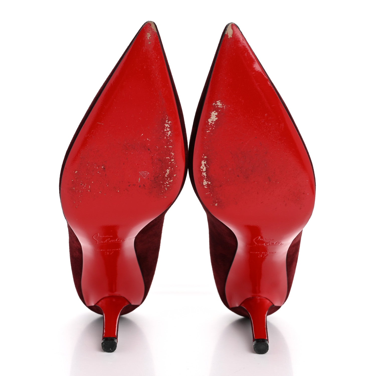 Christian Louboutin Veau Velours Apostrophy 85 Pumps 37 Orthodoxe 6 of 10