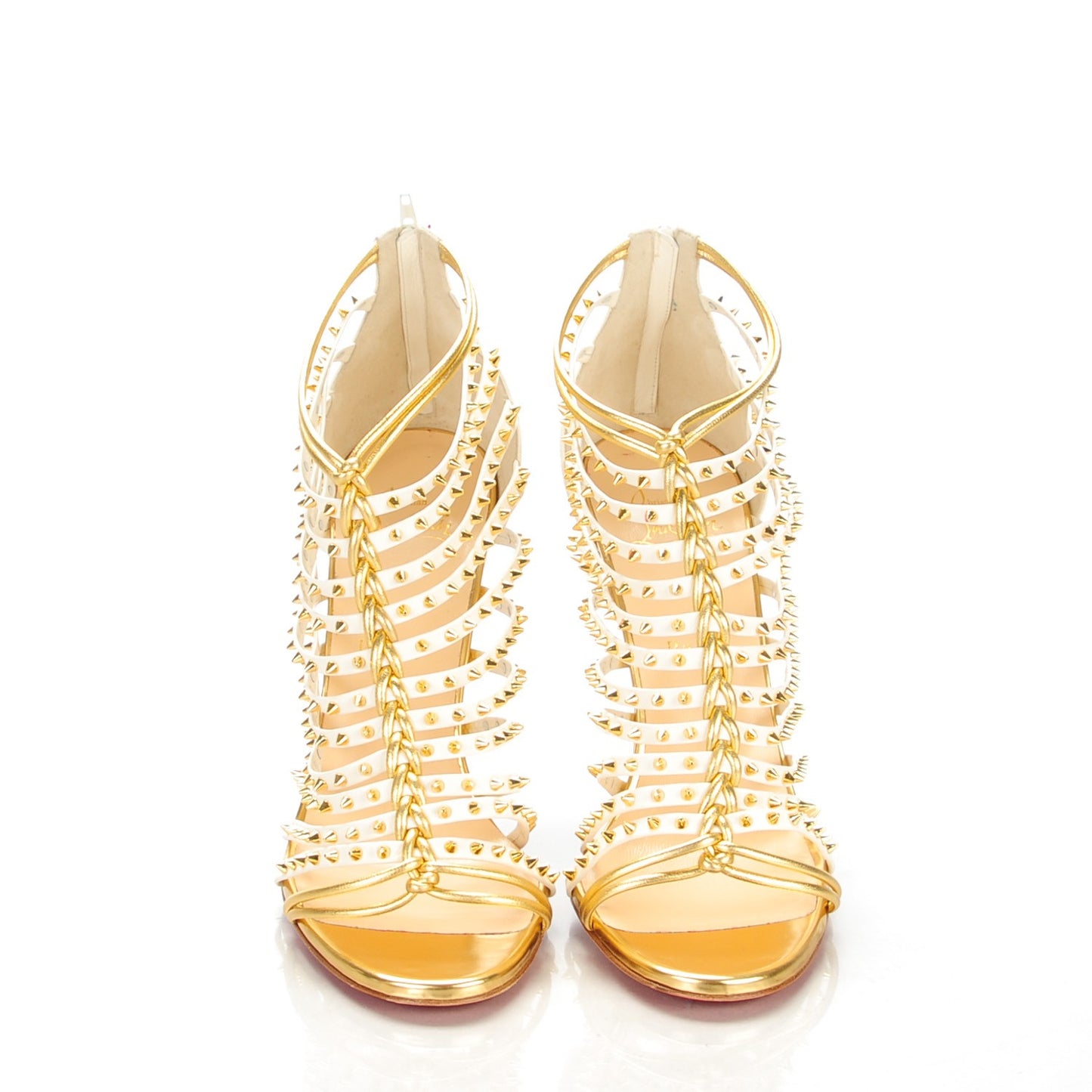 Nappa Millaclou 100 Cage Sandals 39 Edelweiss Gold