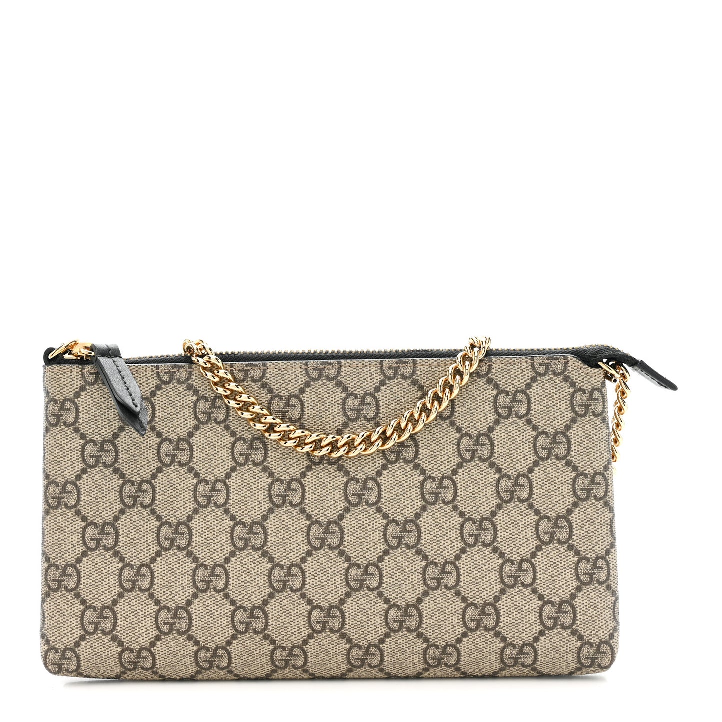 GG Supreme Monogram Wrist Wallet Black