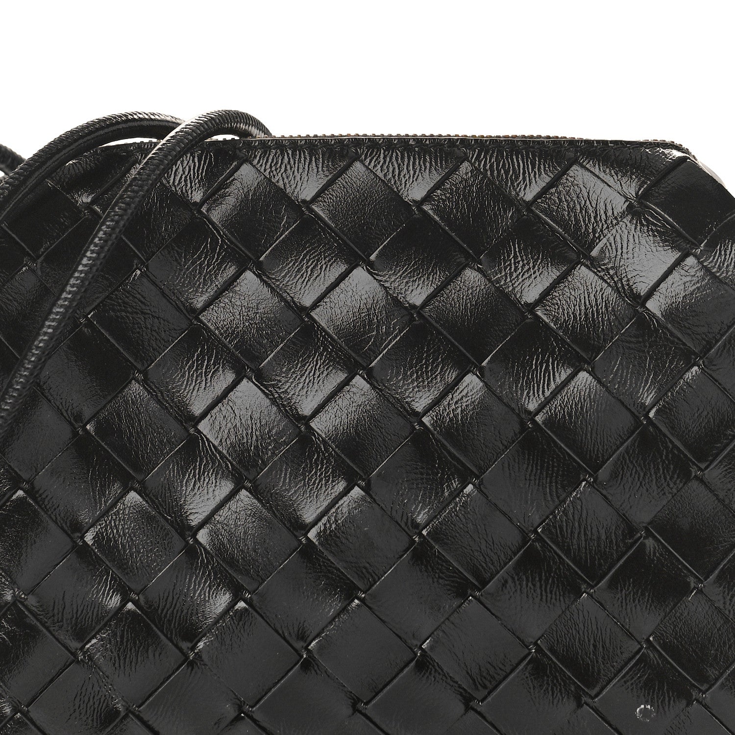 Bottega Veneta Nappa Intrecciato Metallic Knot Mini Loop Camera Bag Black 7 of 9