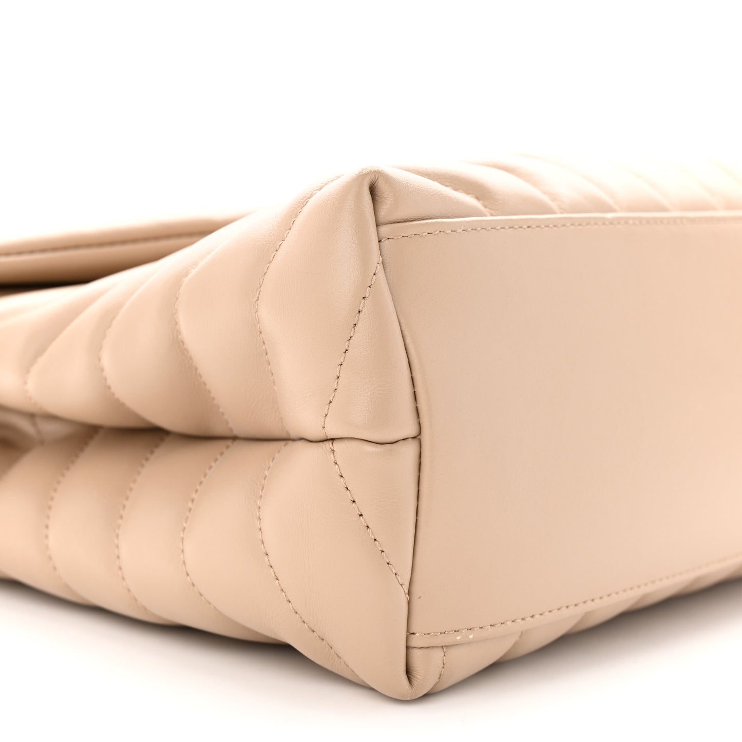 Calfskin Y Quilted Monogram Medium Loulou Chain Satchel Dark Beige