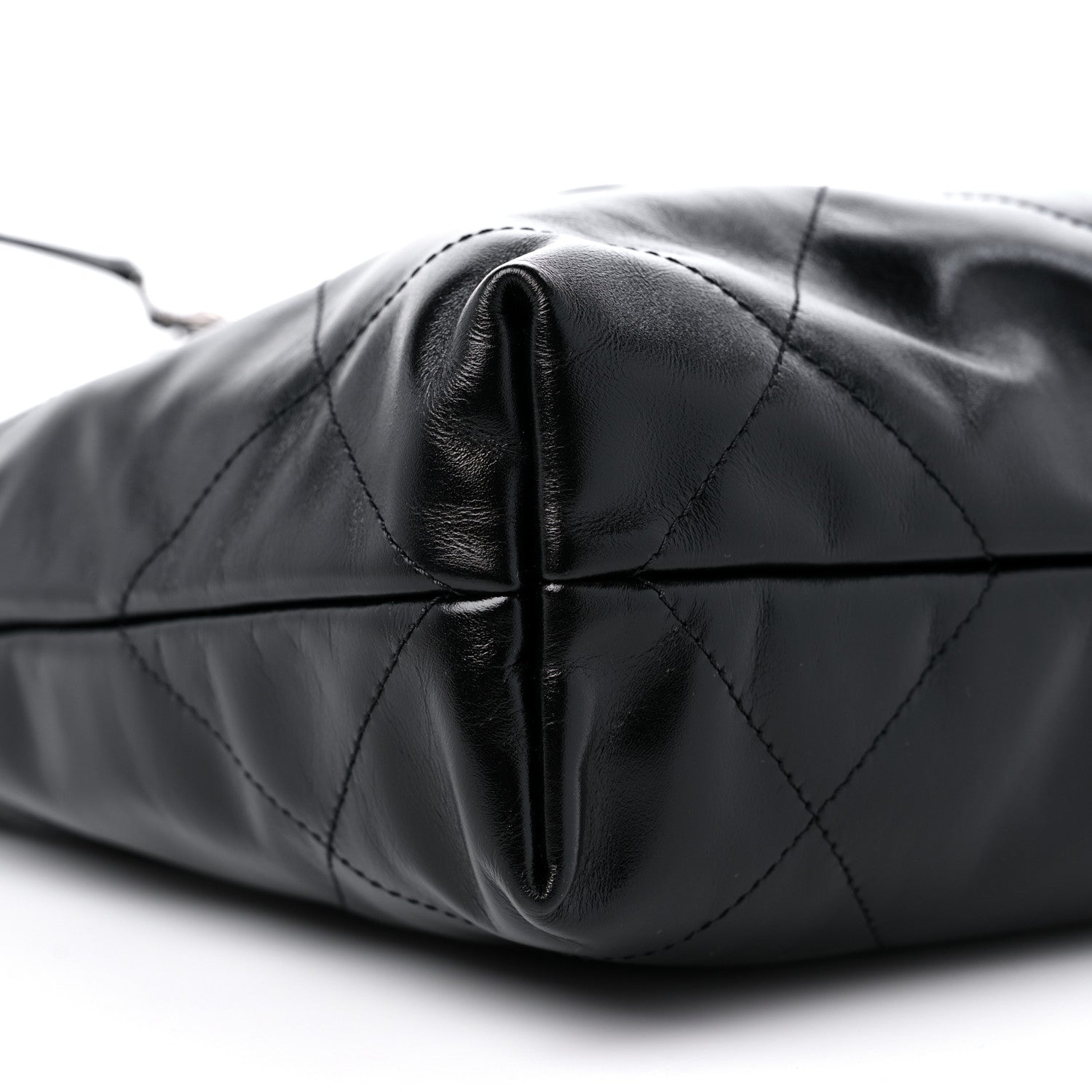 Chanel Shiny Calfskin Quilted Small Chanel 22 Black 9 of 11