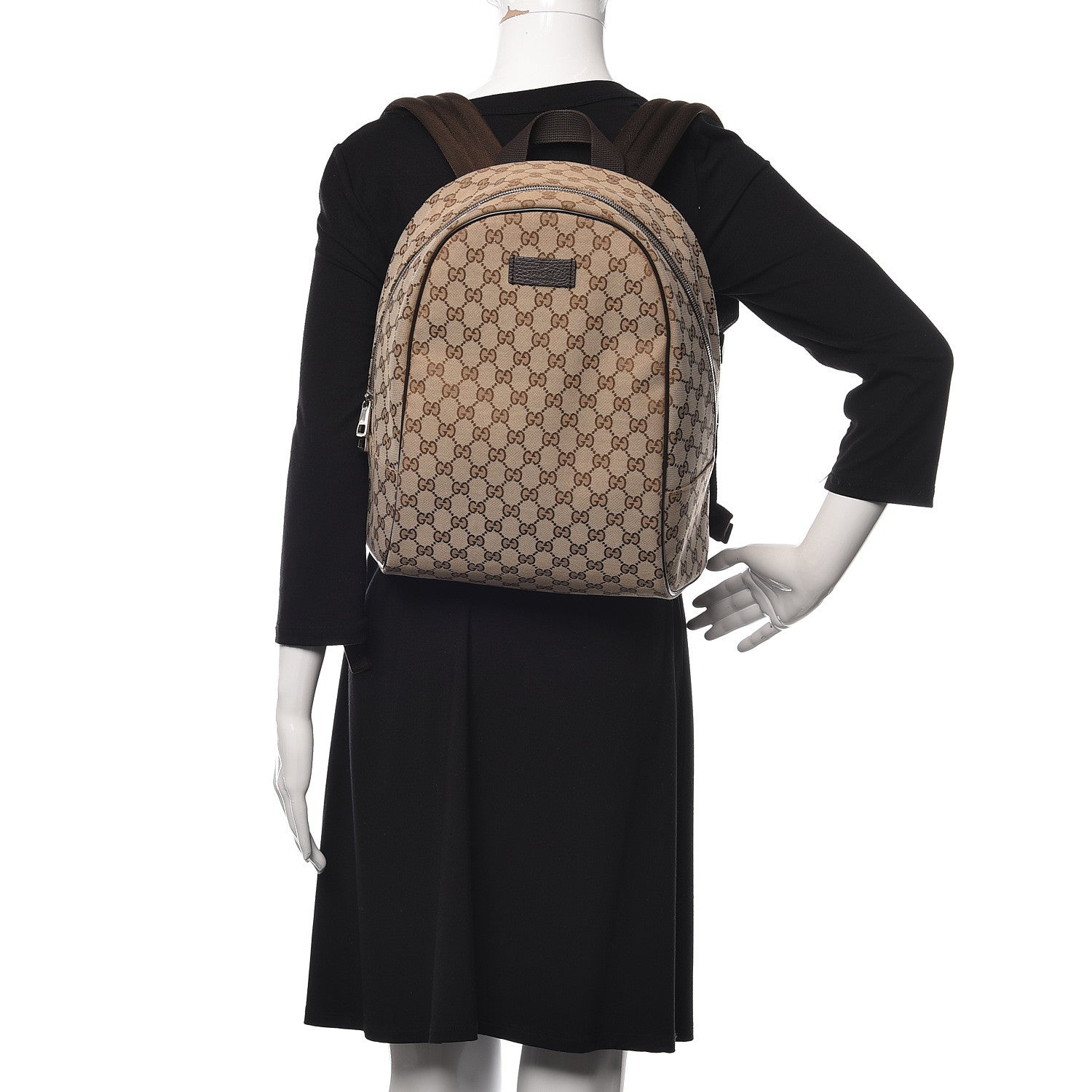 Gucci Monogram Travel Backpack Dark Brown 2 of 9