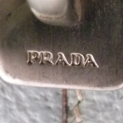 Prada Nappa Bauletto Beige Blue 9 of 12