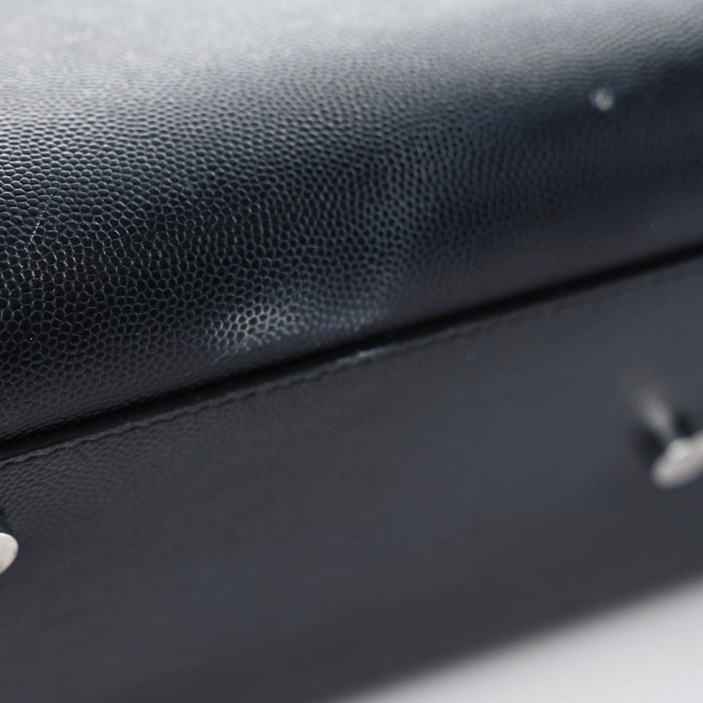 Grained Calfskin Small Sac De Jour Black