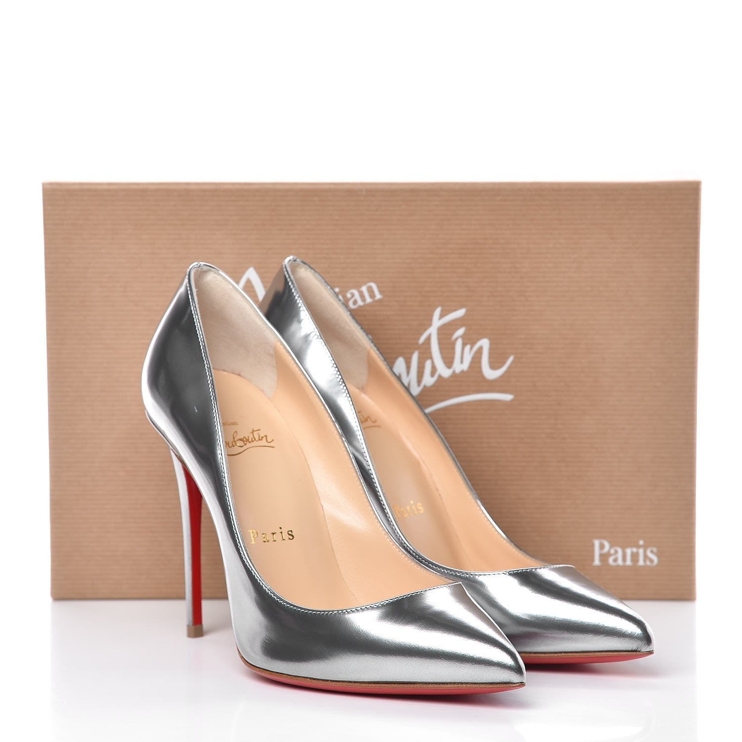 Christian Louboutin Pigalle Follies 100 Pumps 36.5 Antispecchio Silver 8 of 8