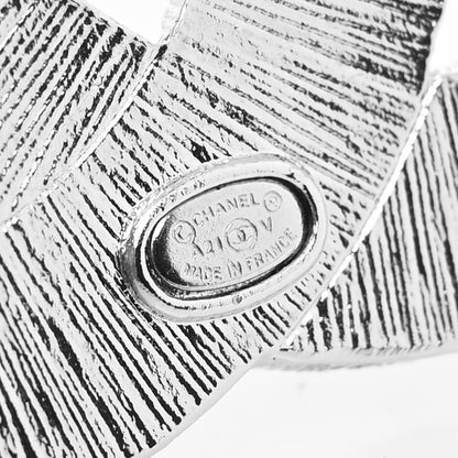 Chanel Baguette Crystal CC Brooch Silver 3 of 3