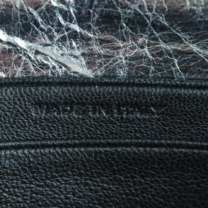 Saint Laurent Metallic Goatskin Mixed Matelasse Chevron Small Monogram Envelope Wallet Silver 7 of 9
