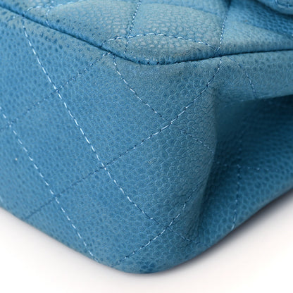 Chanel Iridescent Caviar Quilted Medium Double Flap Blue 9 of 12