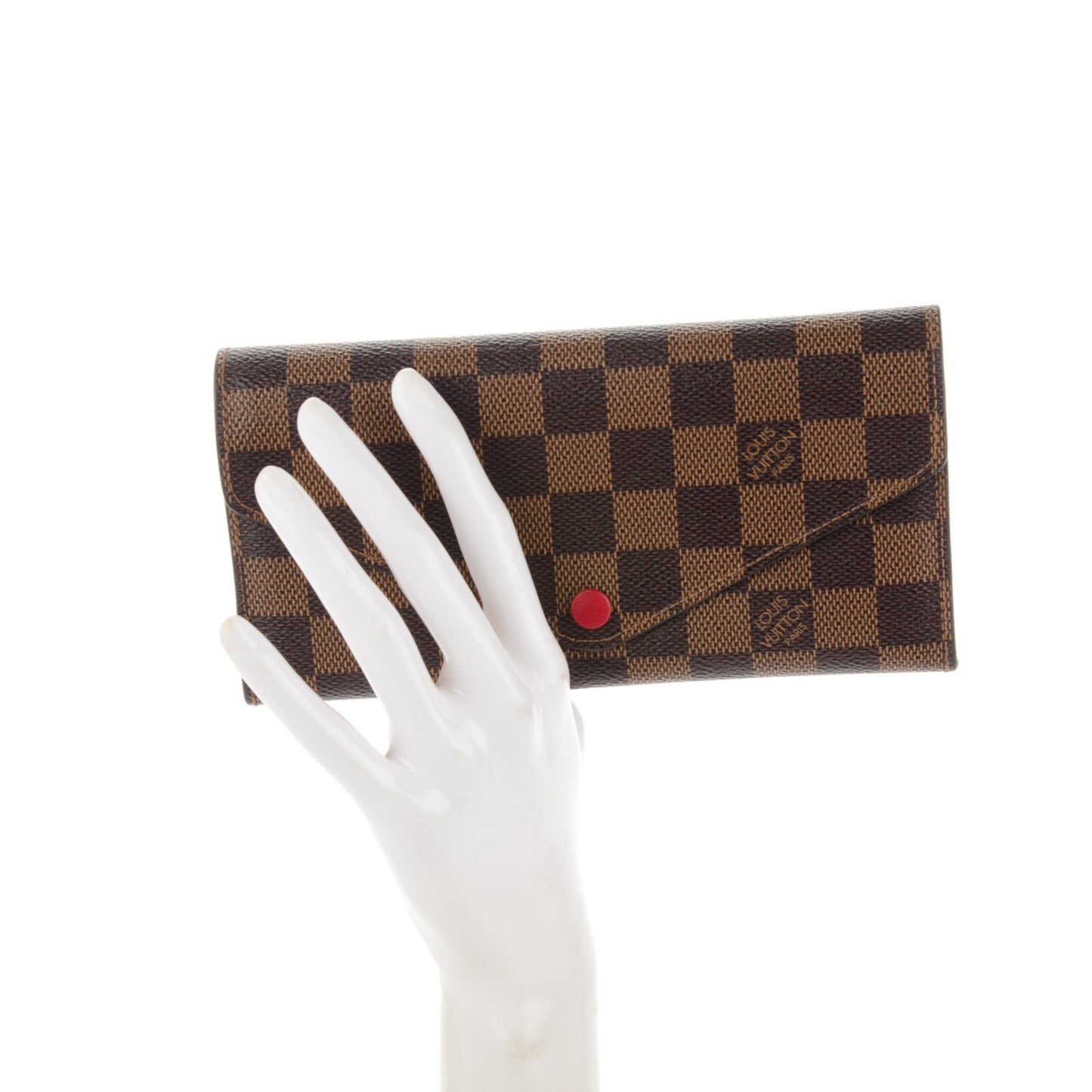 Damier Ebene Josephine Wallet Red