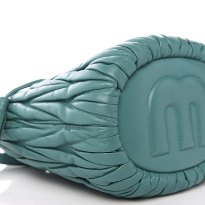 Miu Miu Nappa Matelasse Small Bucket Bag Assenzio 7 of 9