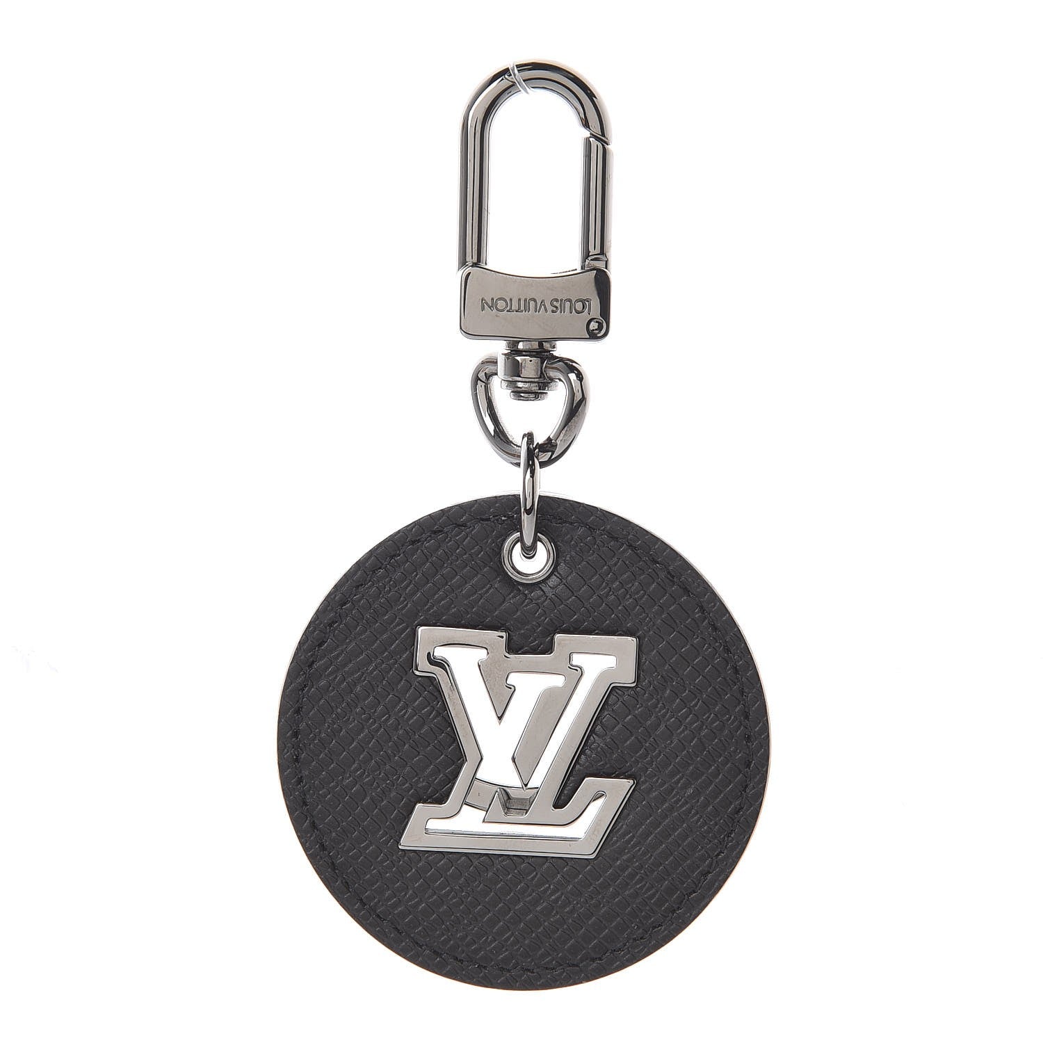 Louis Vuitton Taiga LV Circle Eyelet Bag Charm Key Holder Black 1 of 4