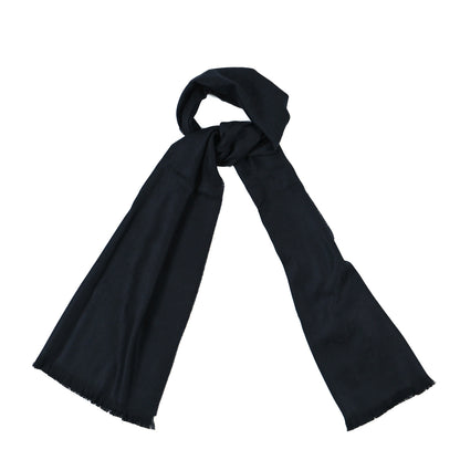Gucci Wool Jacquard GG Monogram Sten Fringe Scarf Black 1 of 5