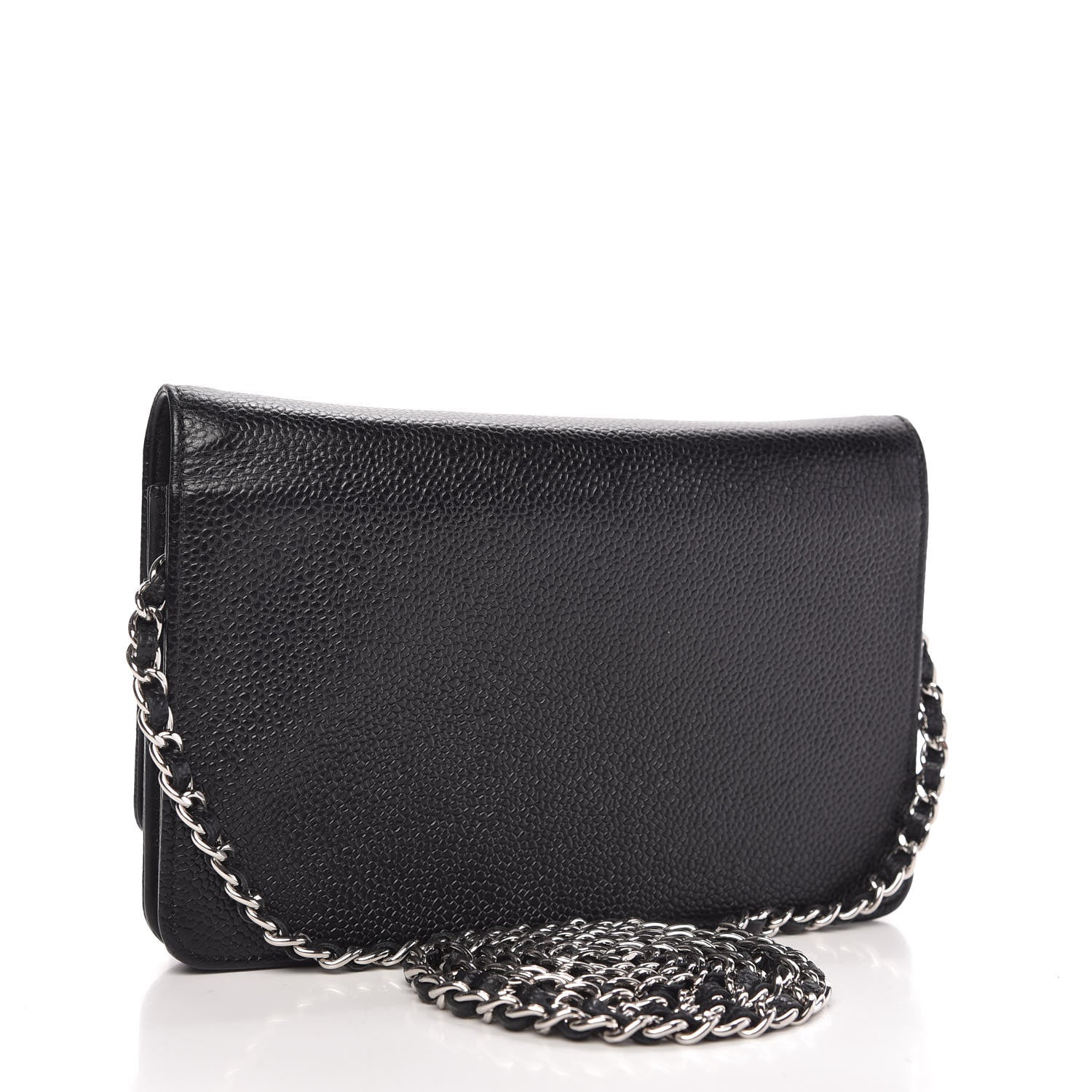 Chanel Caviar Timeless CC Wallet On Chain WOC Black 3 of 10