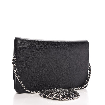 Chanel Caviar Timeless CC Wallet On Chain WOC Black 3 of 10