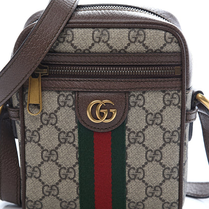 Gucci GG Supreme Monogram Web Mini Ophidia Messenger Brown 9 of 9