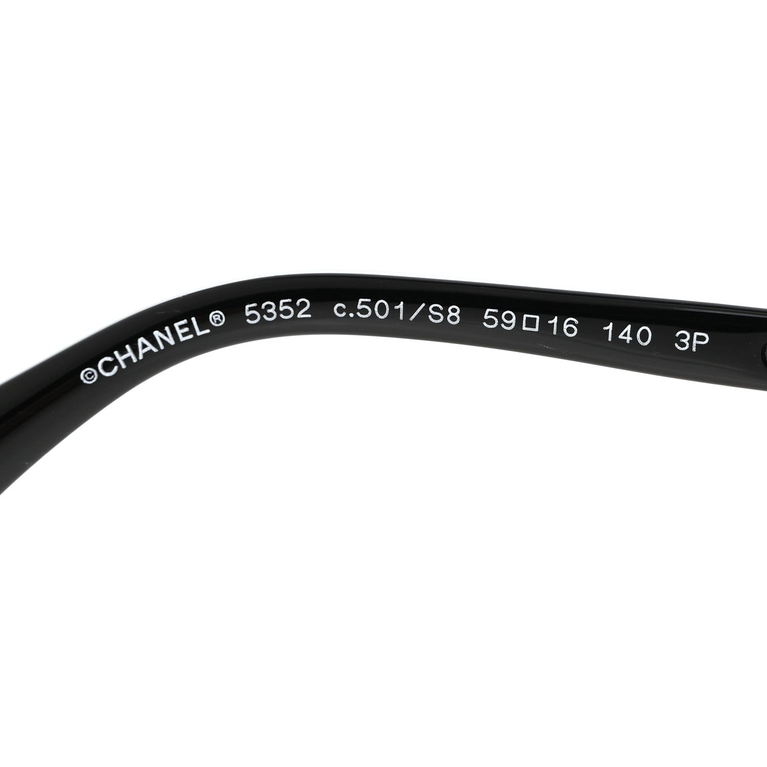 Chanel Chain Polarized Sunglasses 5352-A Black 5 of 8