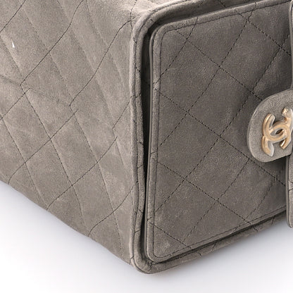 Chanel Suede Quilted Medium Chanel 25 Handbag Dark Grey 10 of 11