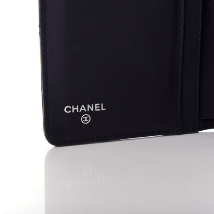 Chanel Caviar Quilted Yen Wallet Dark Blue 6 of 9