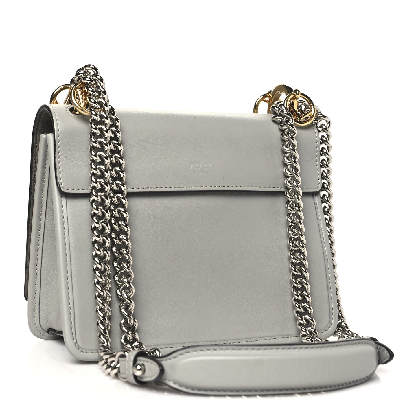 Vitello Century Opaco F is Fendi Small Kan I Shoulder Bag Ghiaccio