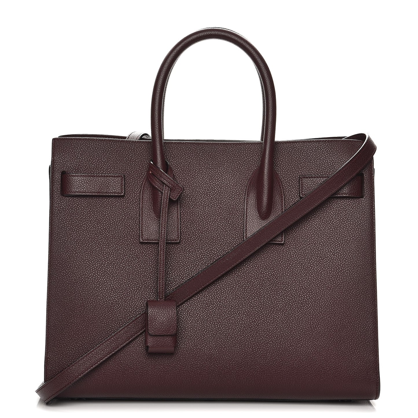 Grained Calfskin Small Classic Sac De Jour Bordeaux