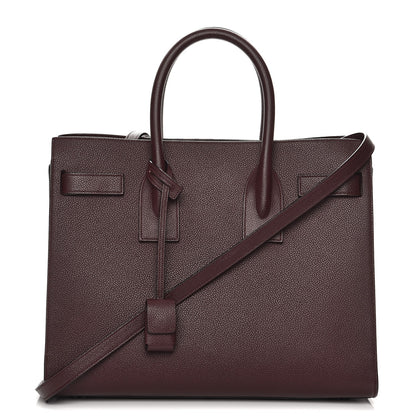Saint Laurent Grained Calfskin Small Classic Sac De Jour Bordeaux 1 of 9