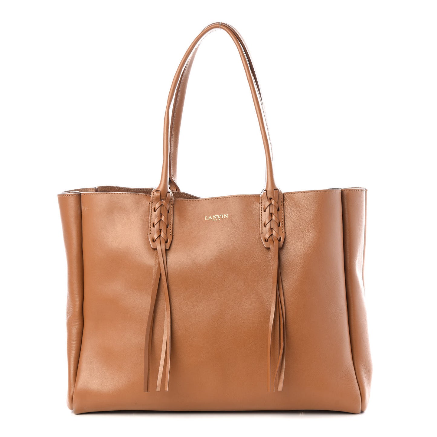 Smooth Calfskin Small Fringe Shopper Tote Hazel