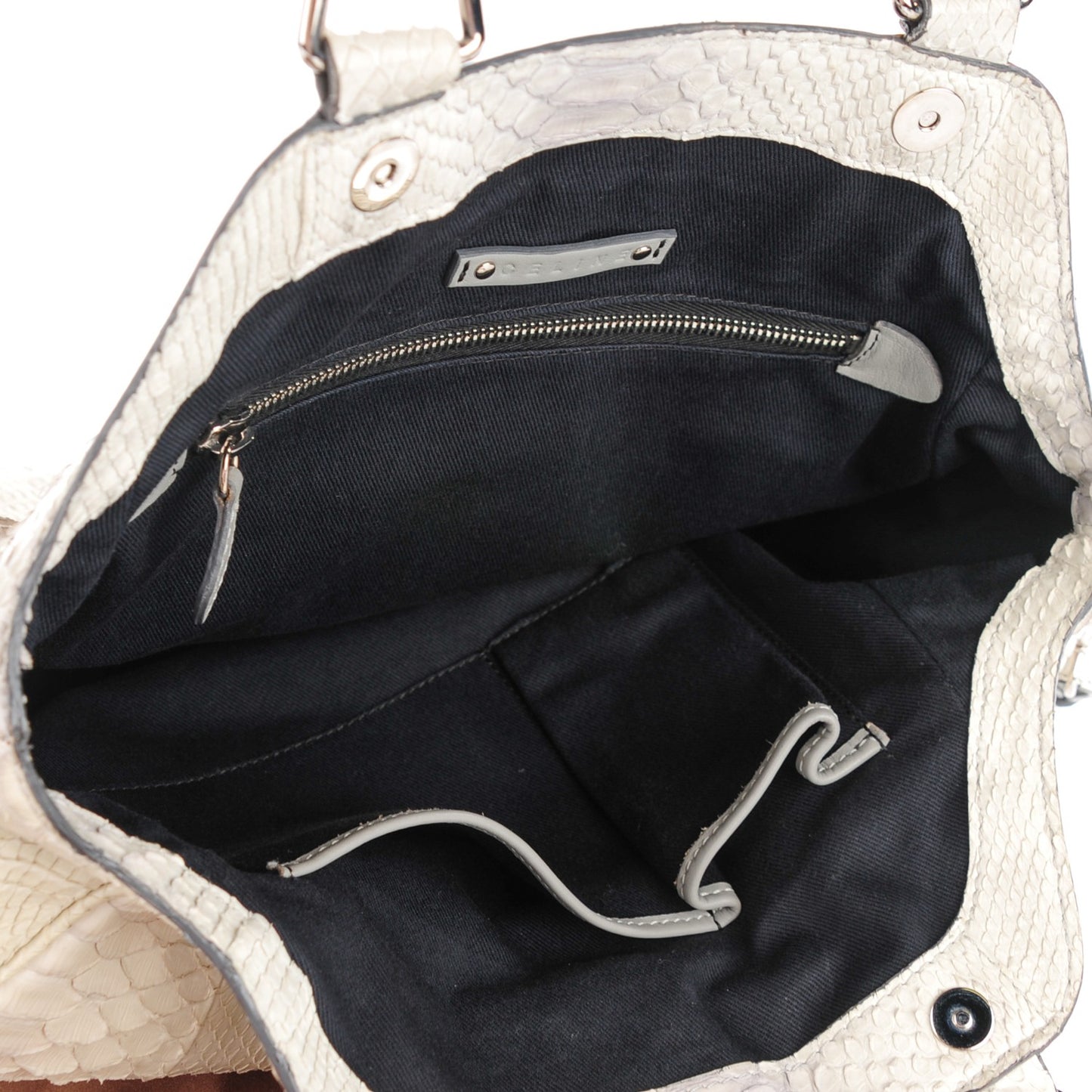 Python Frame Tote White