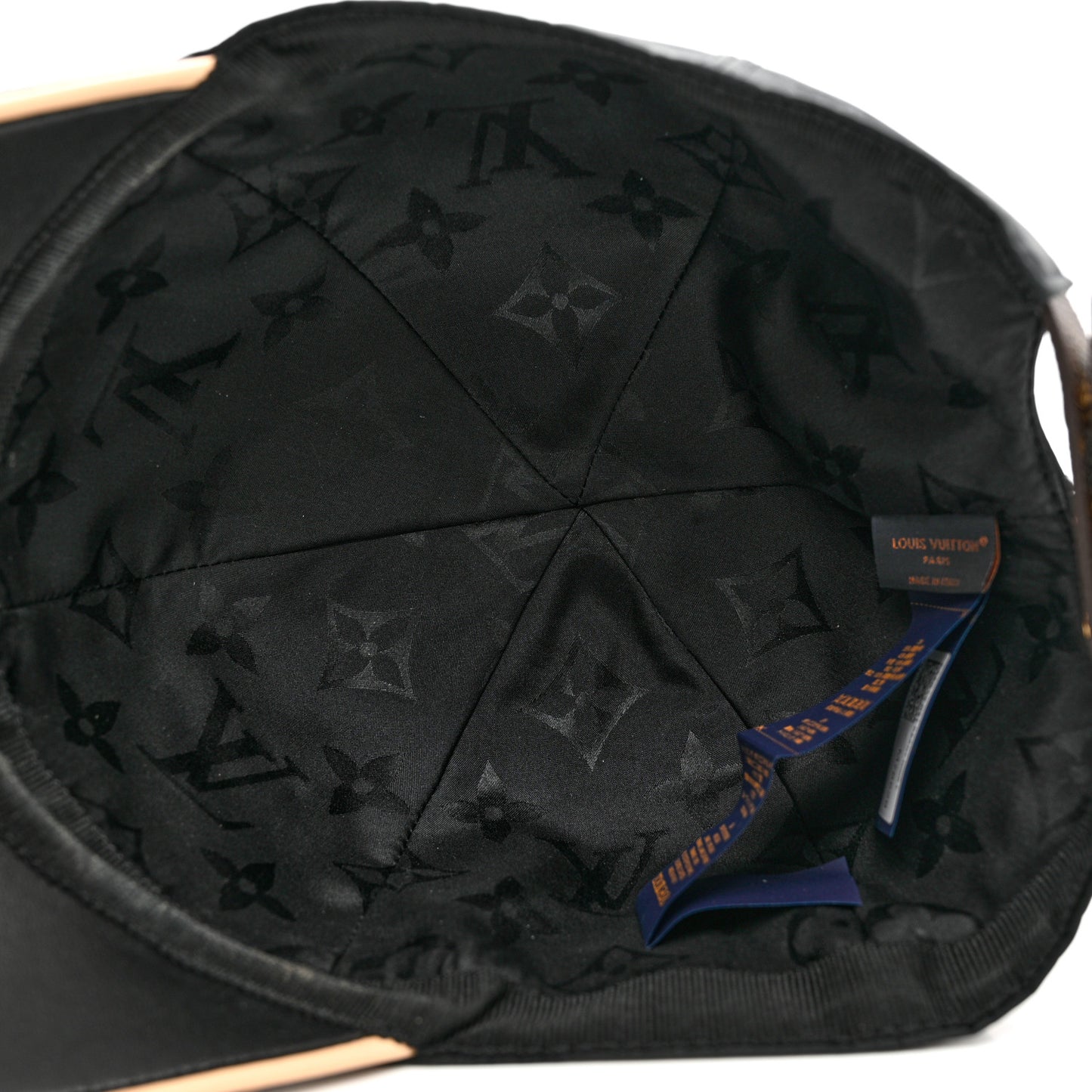 Polyester Silk Monogram LV Get Ready Cap L Black