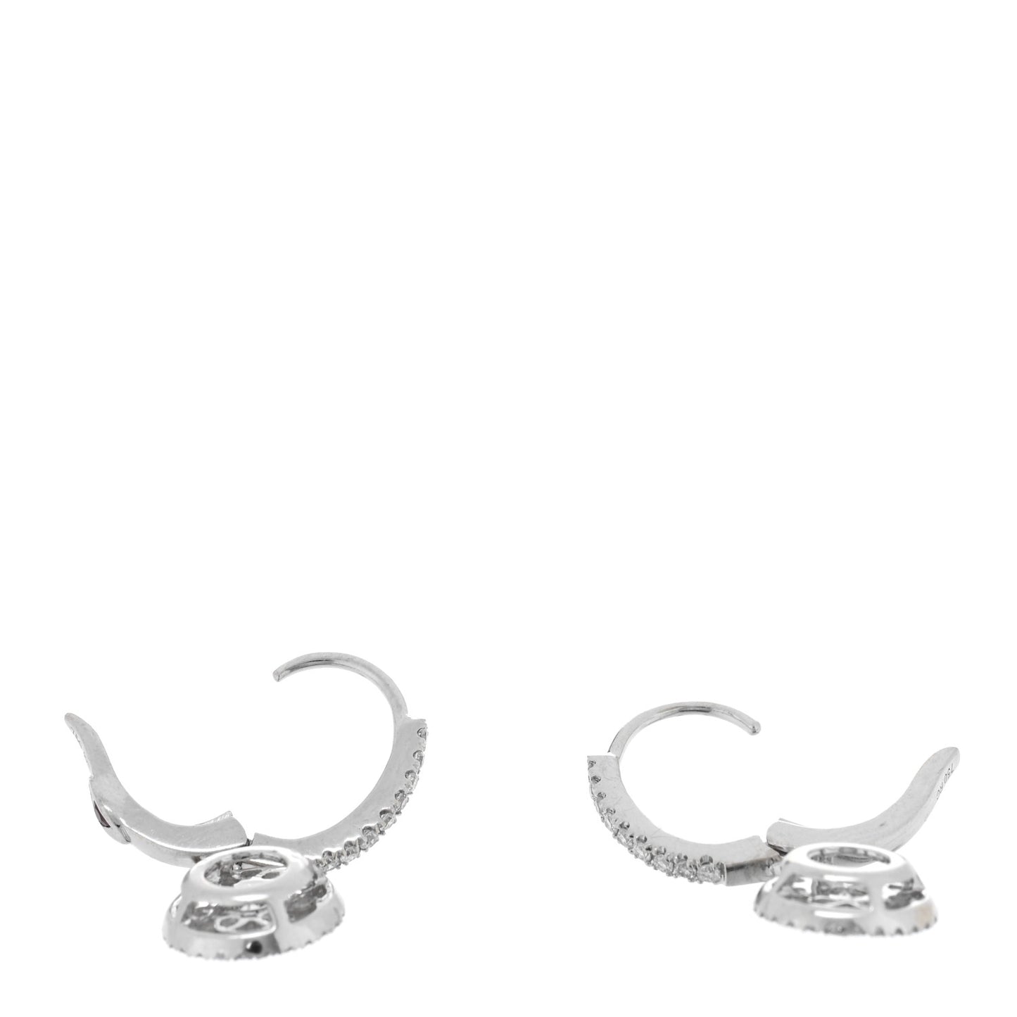 18K White Gold Diamond Drop Earrings