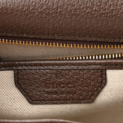 Gucci Monogram Jumbo GG Textured Dollar Calfskin Web Small Bamboo 1947 Top Handle Bag Camel Ebony New Acero 6 of 10