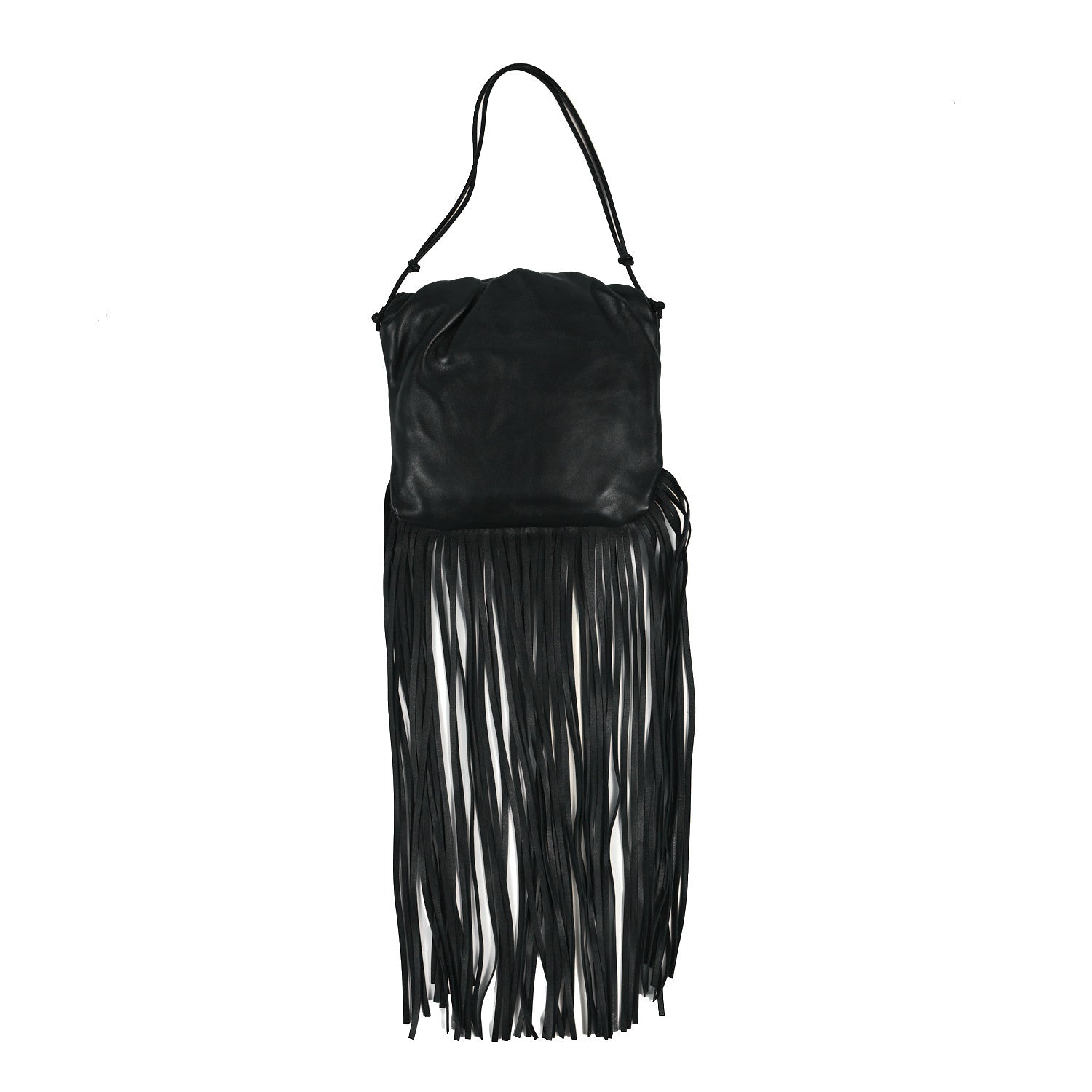 Bottega Veneta Nappa The Fringe Pouch Shoulder Bag Black 1 of 9