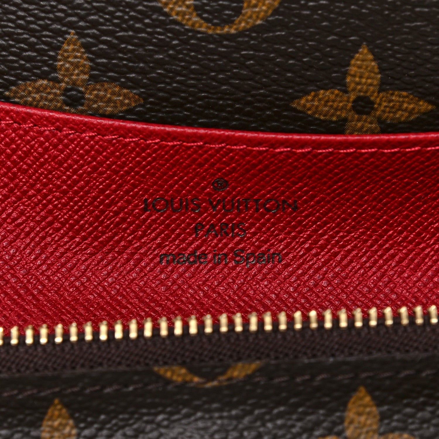 Louis Vuitton Monogram Emilie Wallet Red 6 of 11