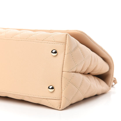 Chanel Caviar Lizard Embossed Quilted Small Coco Handle Flap Beige 7 of 11